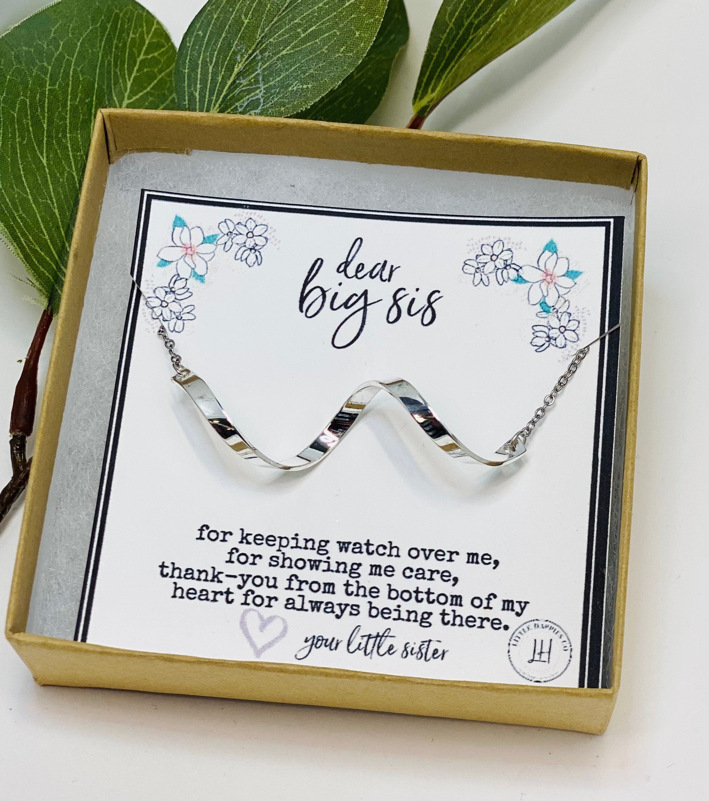 Gift for older sister, Big sister gifts, Big sis necklace, Unique birthday gifts for sister, Gift for sister, Gift ideas for sister birthday