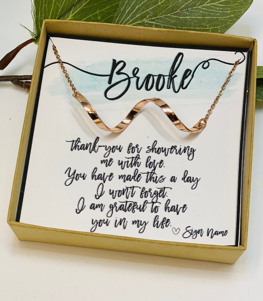 Hostess Gift, Hostess Gifts for Bridal Shower, Host Gift Ideas, Host Gift Baby Shower, Hostess Thank You Gift, Thank You Necklace, Gift