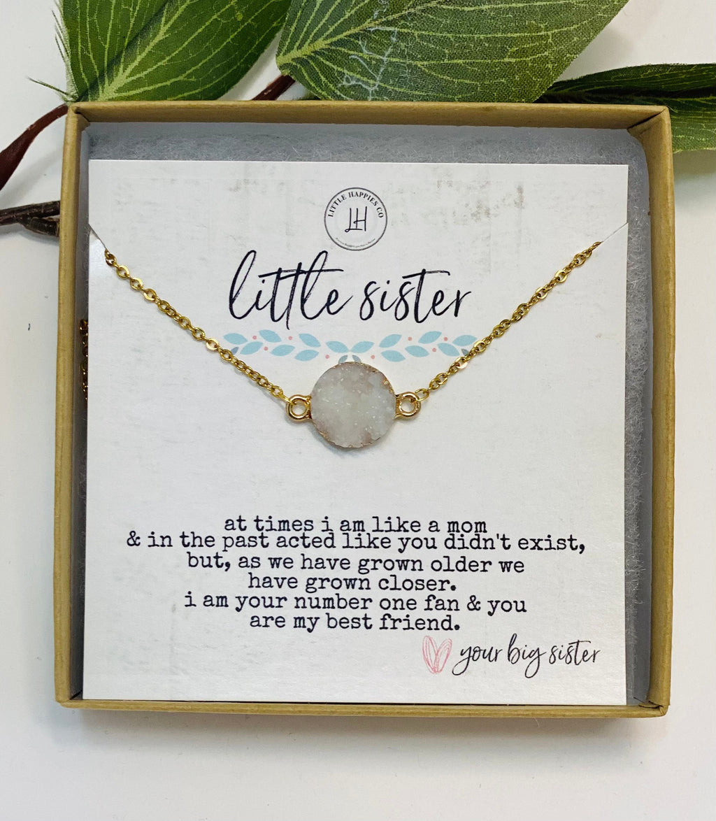 Sister Necklace, Little Sister Gifts, Gift for little sister, Sister Birthday, Little Sister Big Sister, Sister Gift, Quote, Necklace