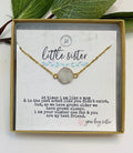 Sister Necklace, Little Sister Gifts, Gift for little sister, Sister Birthday, Little Sister Big Sister, Sister Gift, Quote, Necklace