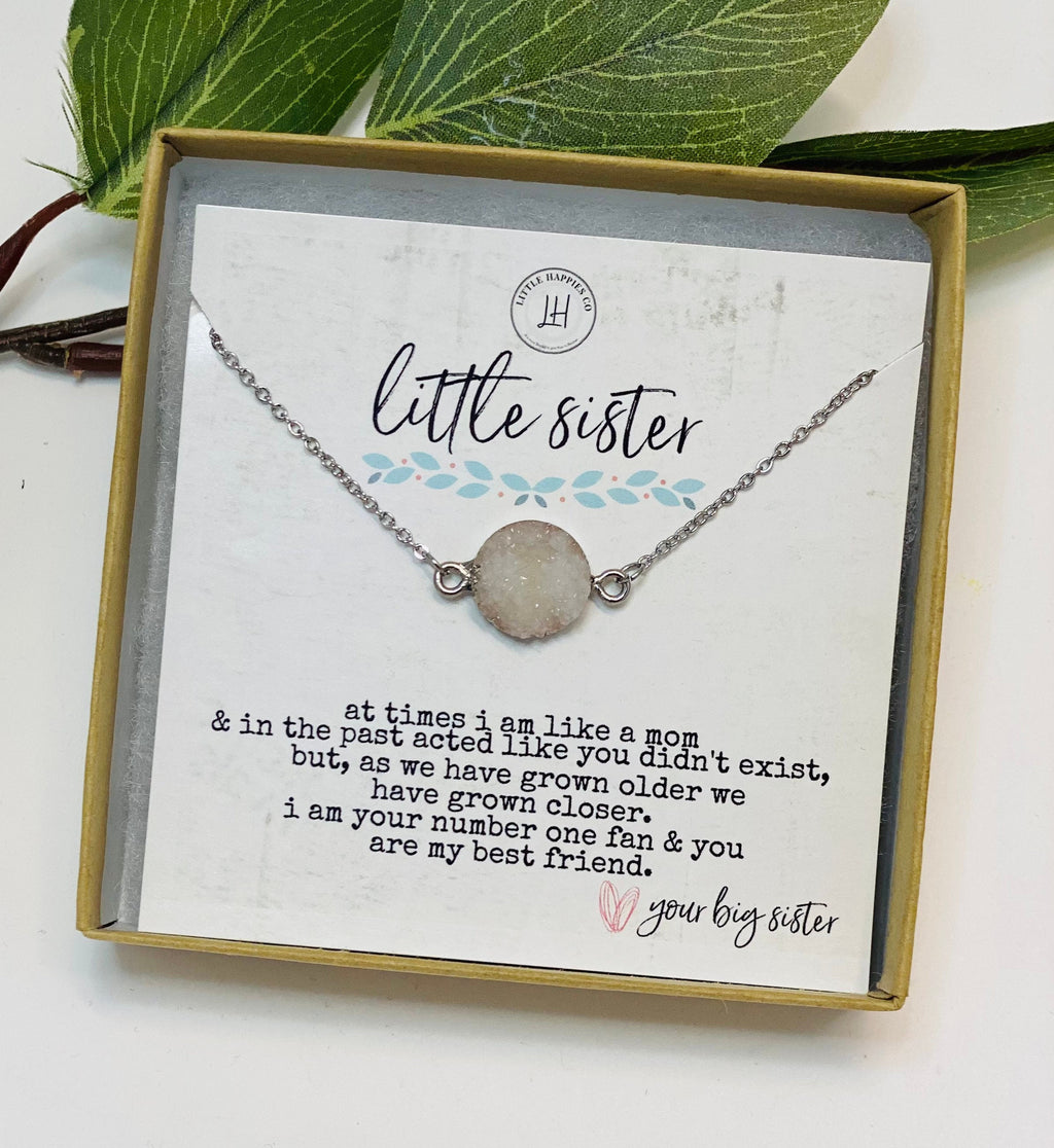 Sister Necklace, Little Sister Gifts, Gift for little sister, Sister Birthday, Little Sister Big Sister, Sister Gift, Quote, Necklace