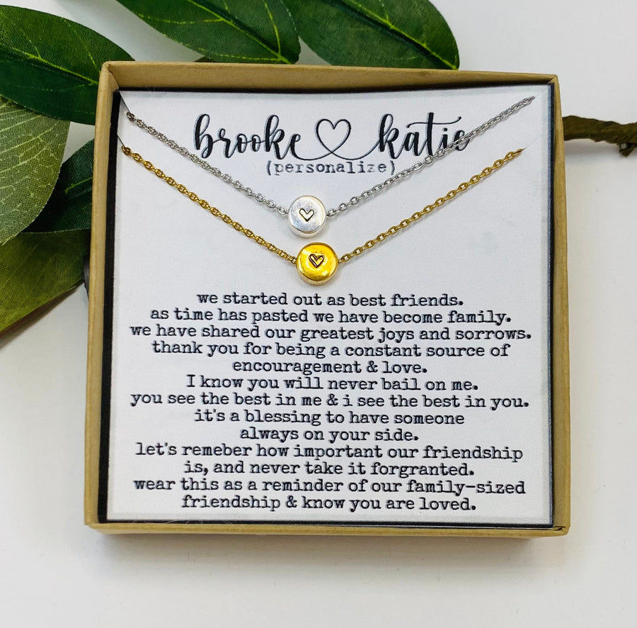 BFF Necklace, Double Necklace, Friendship Necklaces, Best Friend Necklace, Set of 2, Double Necklace, Friend Group Gifts, Best Friend Gift