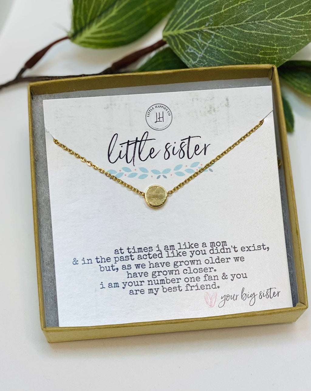 Little Sister Gift, Little Sister Big Sister, Gift for Little Sister, Little Sister Necklace, Sister Gift, Christmas Gift for Little Sister