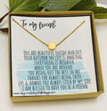 BFF Gifts, Quotes, Small Gifts for Women, Friend Birthday, Disc Necklace, Dainty Necklace, Layering Necklace, BFF Necklace, Best Friend Gift