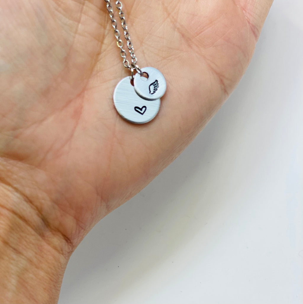 Angel Wing Necklace, Infant Loss Necklace, Miscarriage Gift, Miscarriage Gift Necklace, Sympathy Gift, Grief Gift, Memorial Gift, Loss