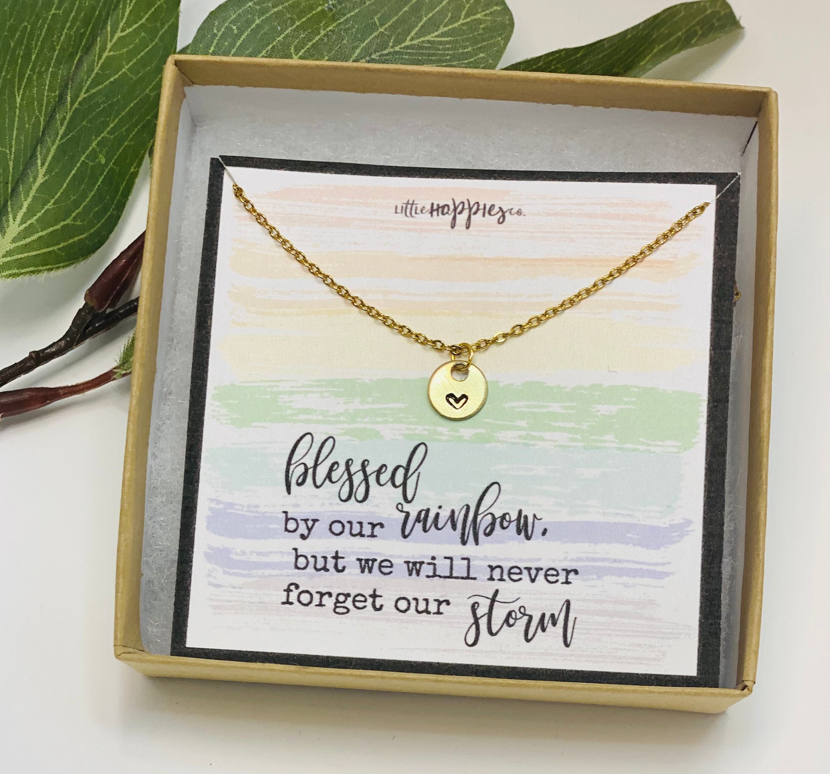 Rainbow baby necklace, rainbow babies, rainbow baby , baby after miscarriage, motherhood necklace, miscarriage gift, gift for rainbow baby