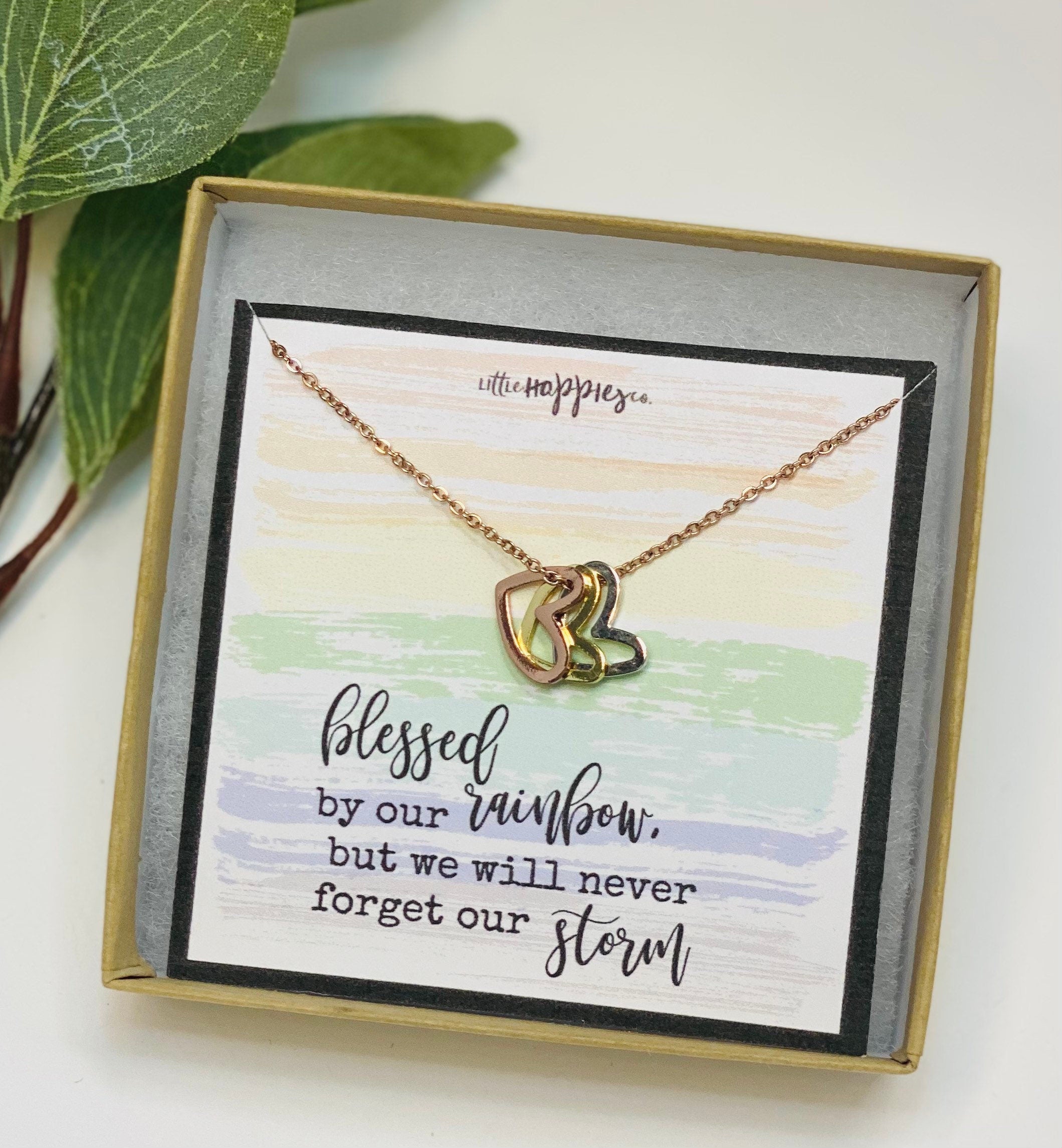 Rainbow baby necklace, rainbow babies, rainbow baby , baby after miscarriage, motherhood necklace, miscarriage gift, gift for rainbow baby