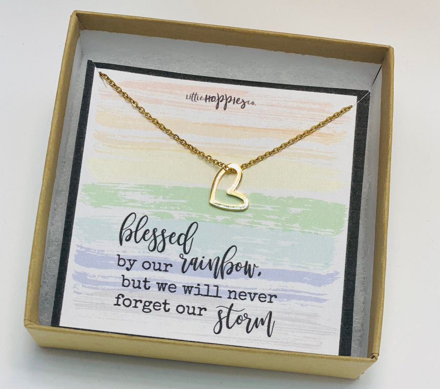 Rainbow baby necklace, rainbow babies, rainbow baby , baby after miscarriage, motherhood necklace, miscarriage gift, gift for rainbow baby