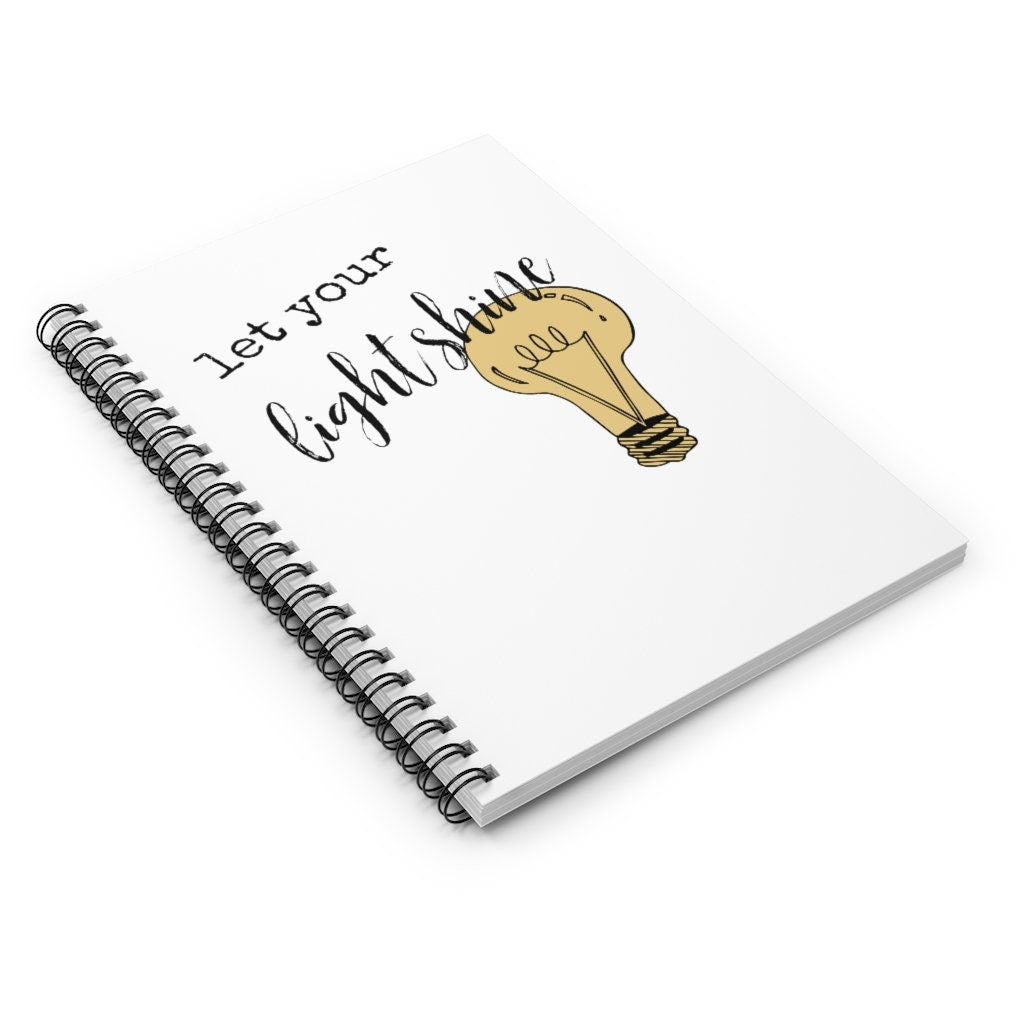 Copy of Let your light shine, Journal, Spiral Notebook, Small notebook, Prayer journal, To-do list, Christian gift, Encouragement gift