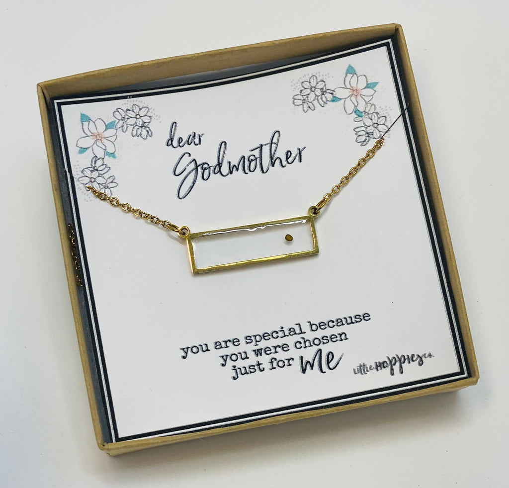 Mustard seed necklace, Godmother Necklace, Gift for Godmother, Baptism Gift, Christmas Gift for Godmother, Gift from Goddaughter Godmother