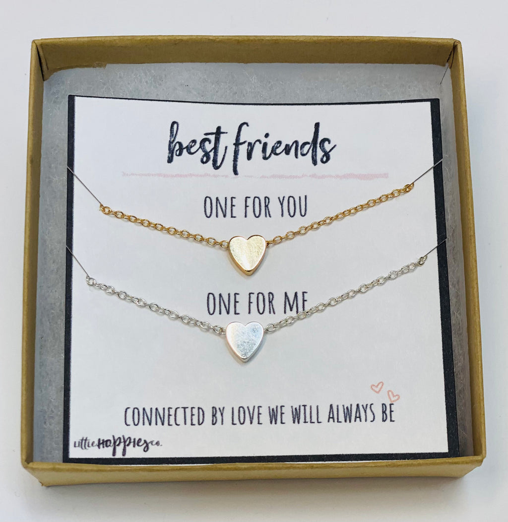 Friendship necklace for 2, Best Friend Necklace, Necklace Set, Heart Necklace, Gift for Friends, Friendship Gifts, Christmas Gifts
