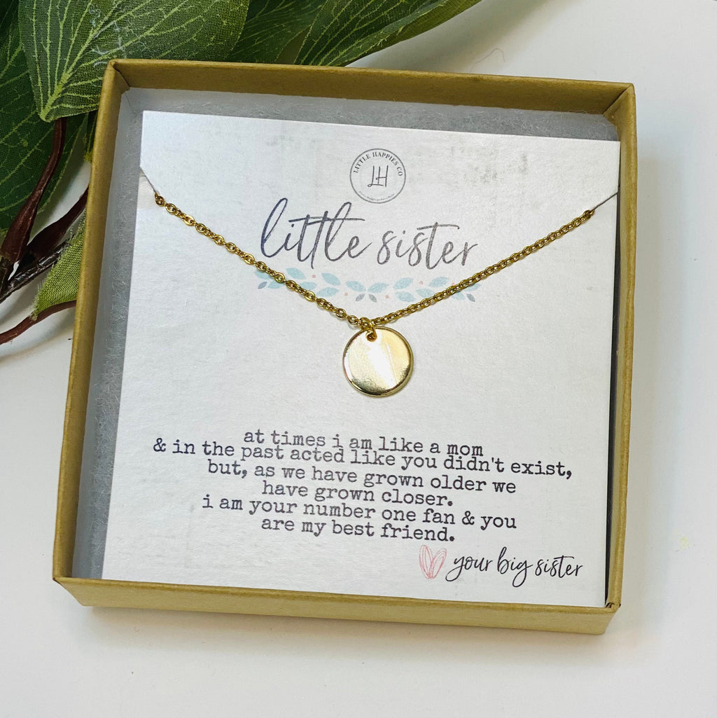 Little Sister Gift, Little Sister Big Sister, Gift for Little Sister, Little Sister Necklace, Sister Gift, Christmas Gift for Little Sister