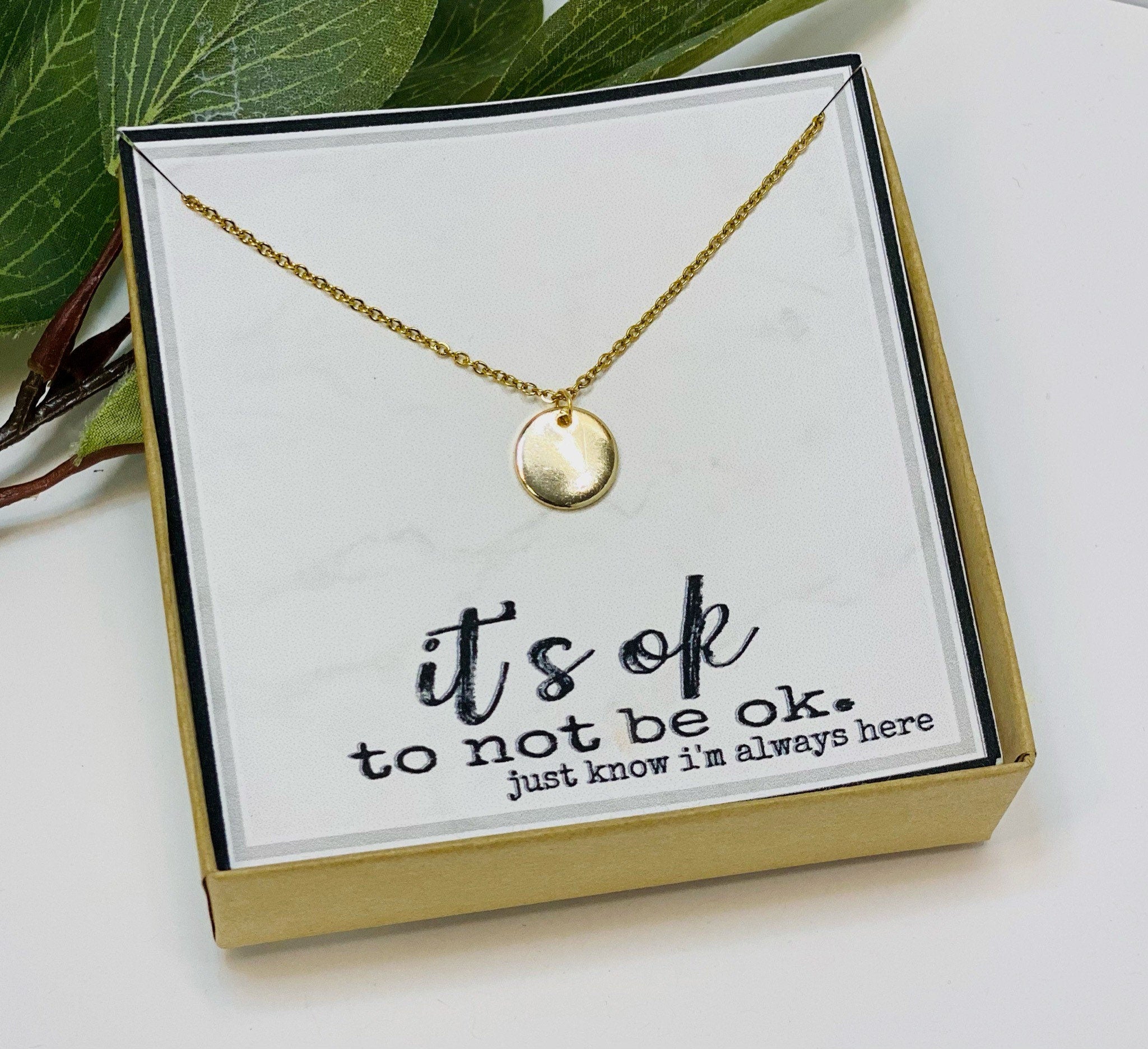 Bereavement Gift, Pet Sympathy Gift, Memorial Gift, Grief Gift, Remembrance Gift, Miscarriage Necklace, Disc Necklace, Condolence Gift, Send